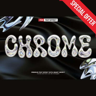 Chrome Holographic Metal 3D