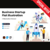Business Startup Flat Illustration