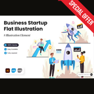 Business Startup Flat Illustration