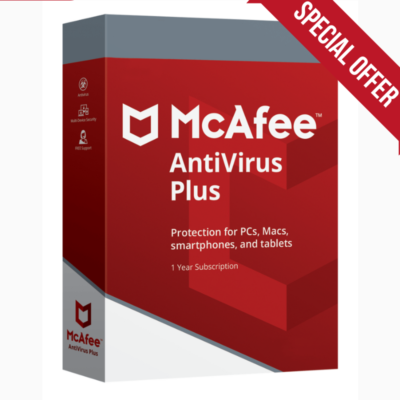 McAfee AntiVirus Plus 10 Devices 1 Year PC