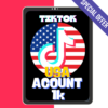 The Creativity Program Beta TikTok USA account with ( 1k followers )