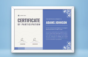 Modern Geometric Certificate Template